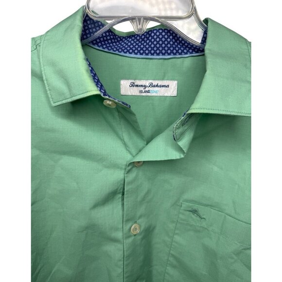 Tommy Bahama IslandZone Shirt Mens Medium Green Long Sleeve Button Front Casual - Picture 2 of 7